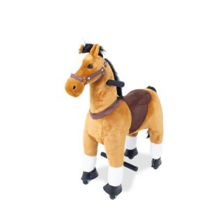 Kijana rijdend speelgoed paard bruin klein