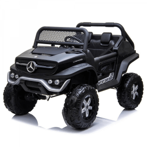Mercedes elektrische kinderauto Unimog Mini zwart Sale Autovoorkinderen