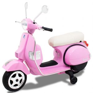 Vespa elektrische kinderscooter roze