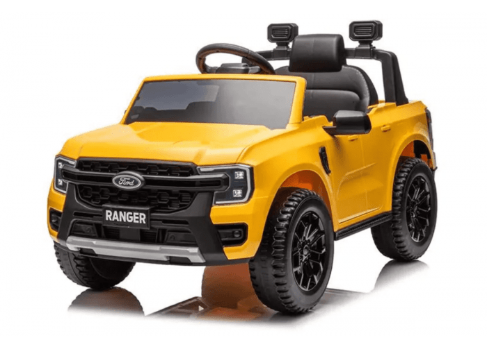 Ford Ranger Elektrische Kinderauto 12V met afstandsbediening - Geel
