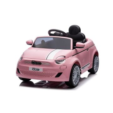 Fiat 500e Elektrische Kinderauto met afstandbediening - roze