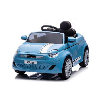 Fiat 500e Elektrische Kinderauto 6 volt met afstandbediening - blauw