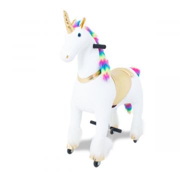 Berghofftoys unicorn rijdend speelgoed regenboog groot